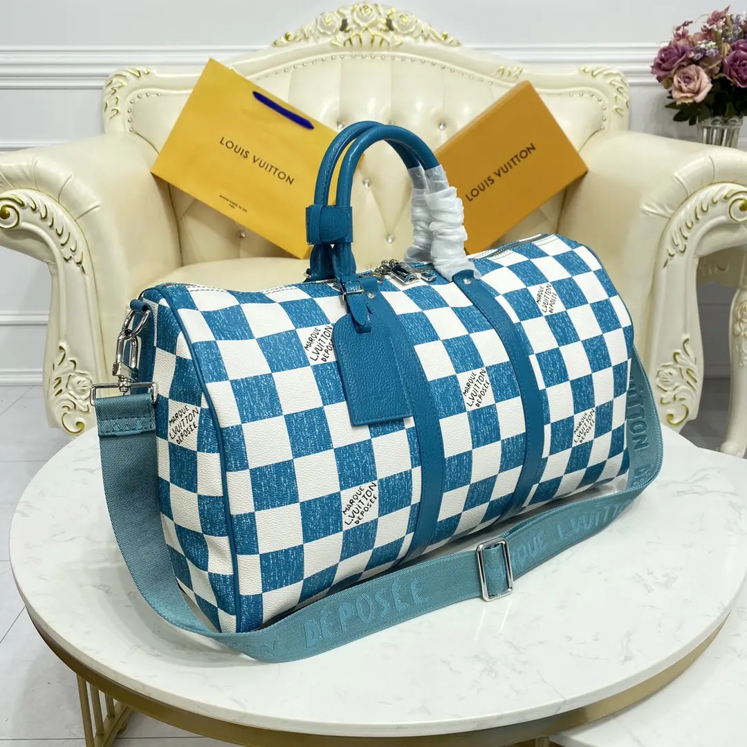 damier checkerboard keepall bandouliere 45 bag n80404 5