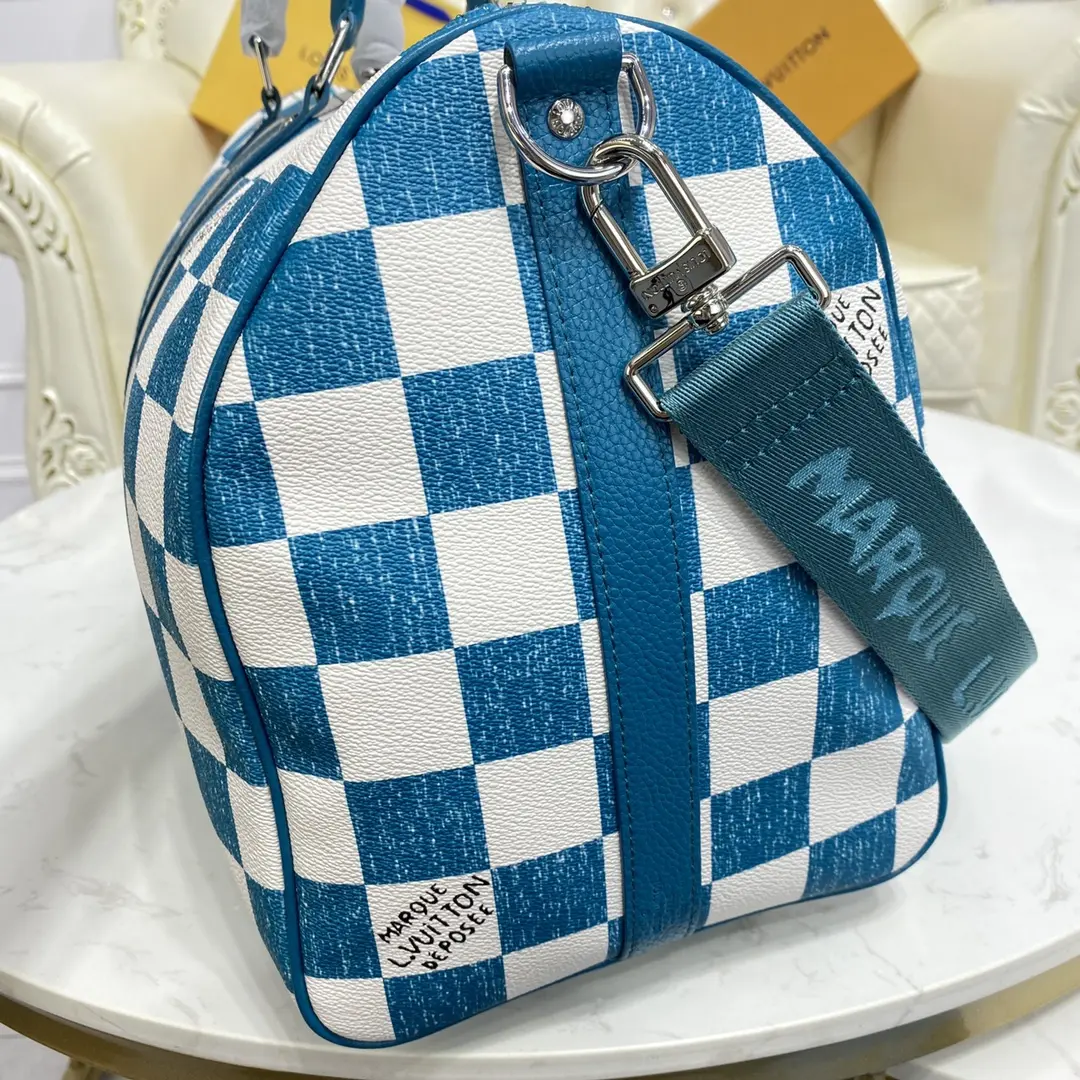 damier checkerboard keepall bandouliere 45 bag n80404 7