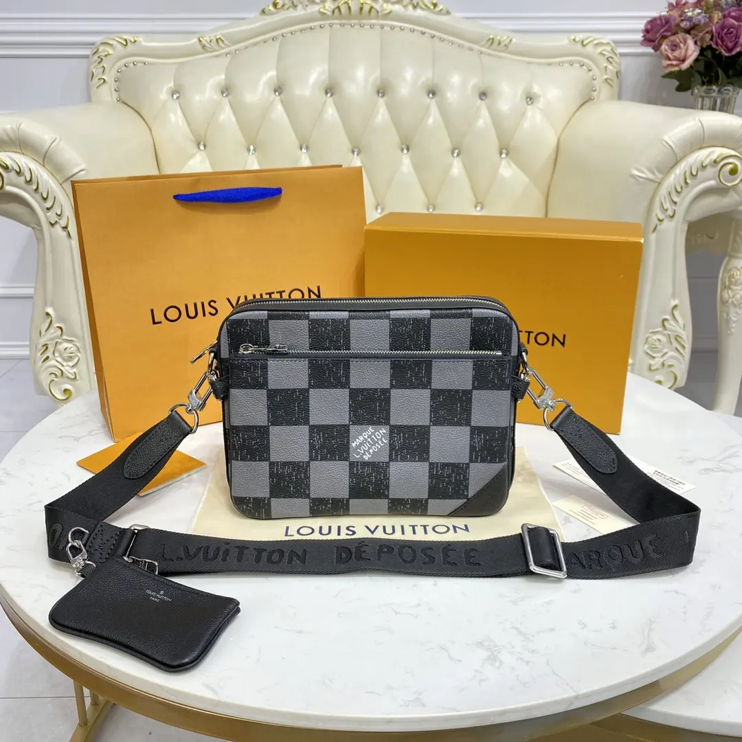 damier checkerboard trio messenger bag n80401 8