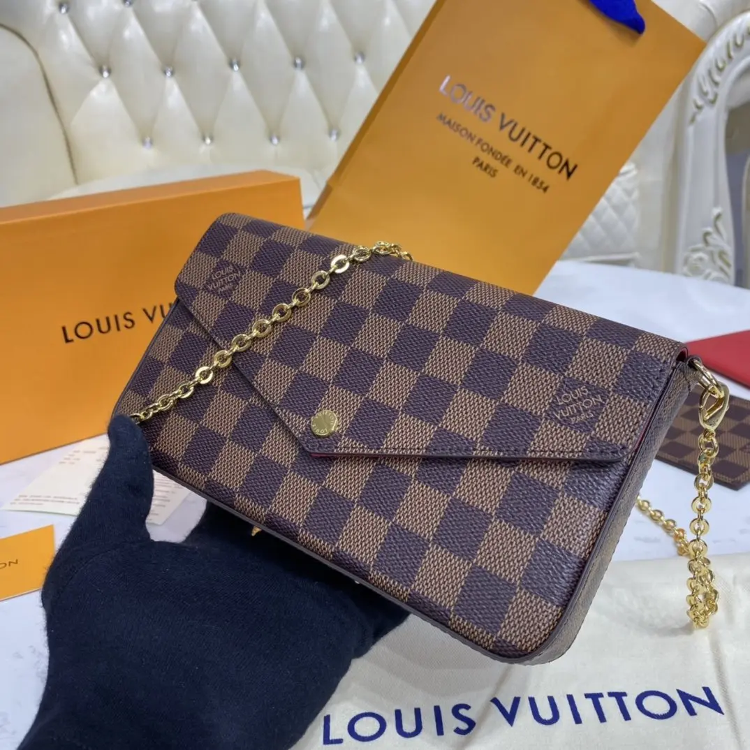 damier ebene canvas pochette felicie n63032 4