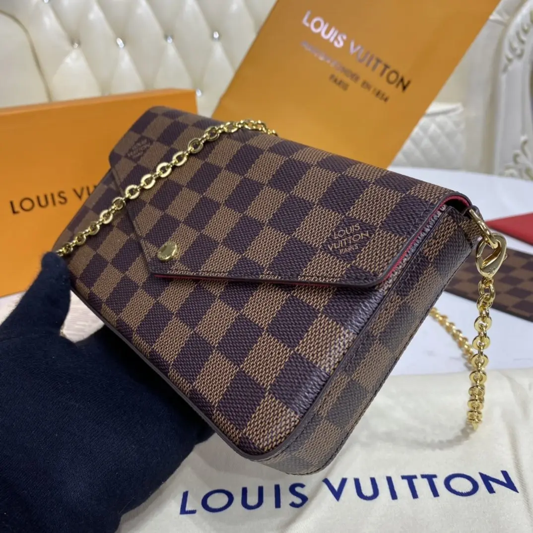 damier ebene canvas pochette felicie n63032 5