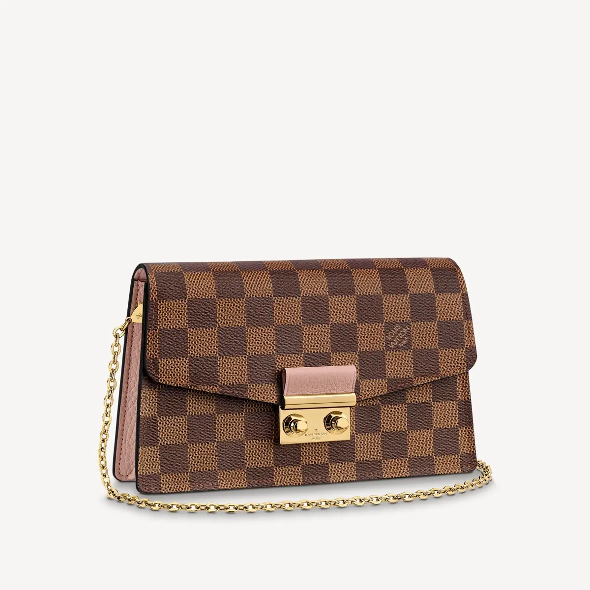 damier ebene croisette chain wallet pink n60287 1 damier ebene croisette chain wallet pink n60287 1
