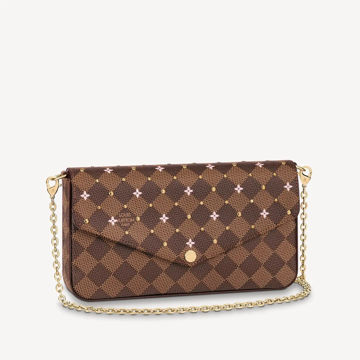 damier ebene studs special edition felicie pochette n60474 1 damier ebene studs special edition felicie pochette n60474 1