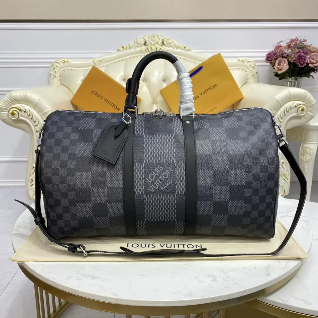 damier graphite 3d keepall bandouliere 50 n50016 3