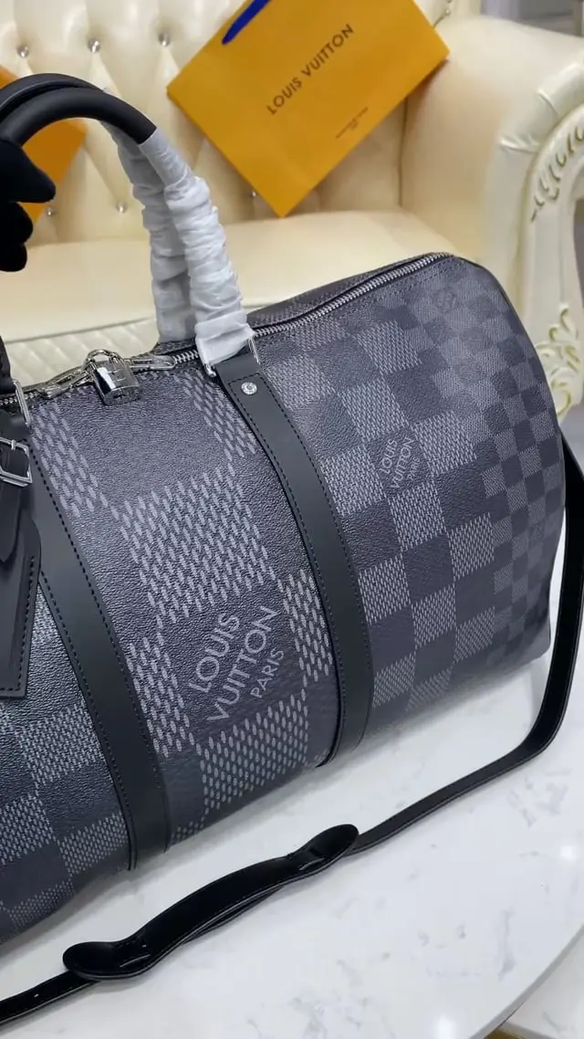 damier graphite 3d keepall bandouliere 50 n50016 4