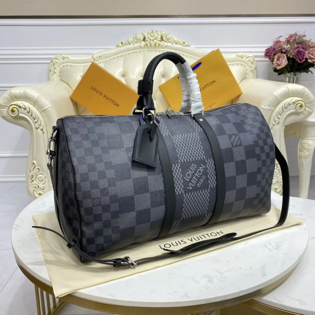 damier graphite 3d keepall bandouliere 50 n50016 5