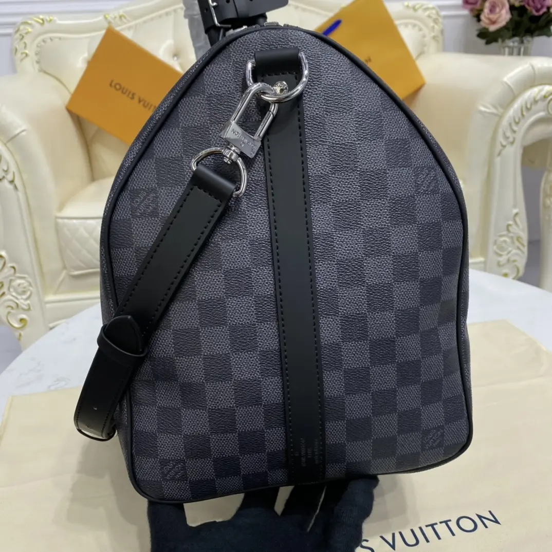 damier graphite 3d keepall bandouliere 50 n50016 6