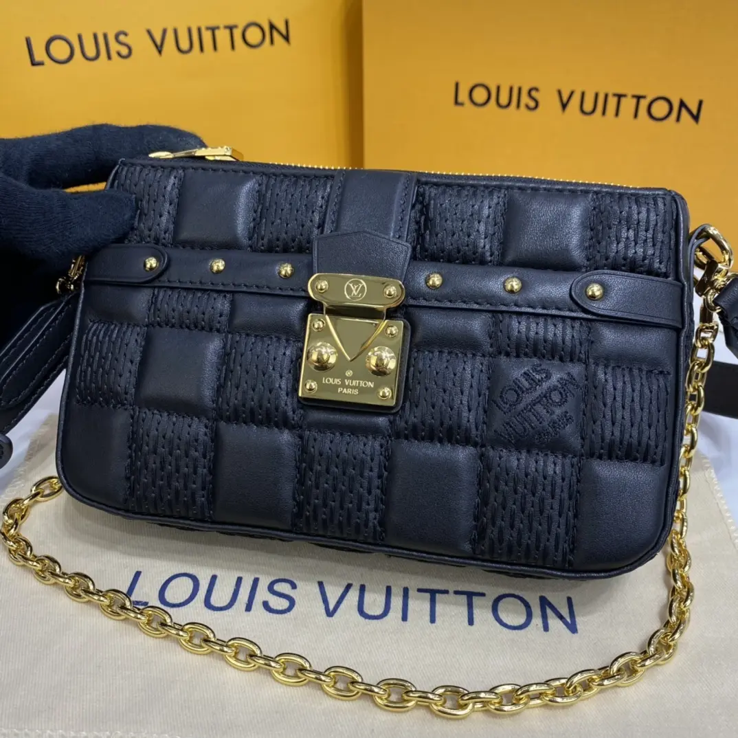 damier quilt pochette troca m59046 5 damier quilt pochette troca m59046 5
