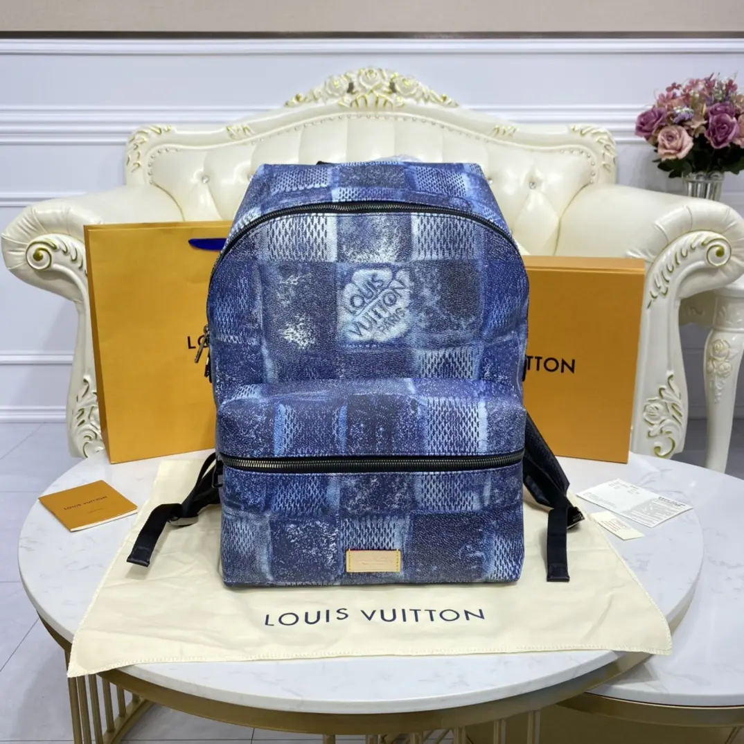 damier salt canvas discovery backpack ocean blue n50060 2