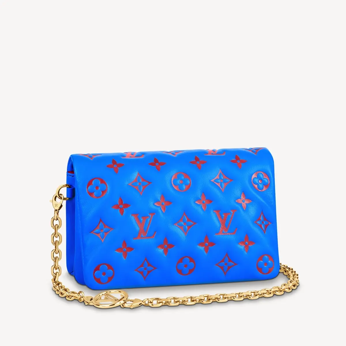 embossed lambskin pochette coussin blue red m80743 1 embossed lambskin pochette coussin blue red m80743 1