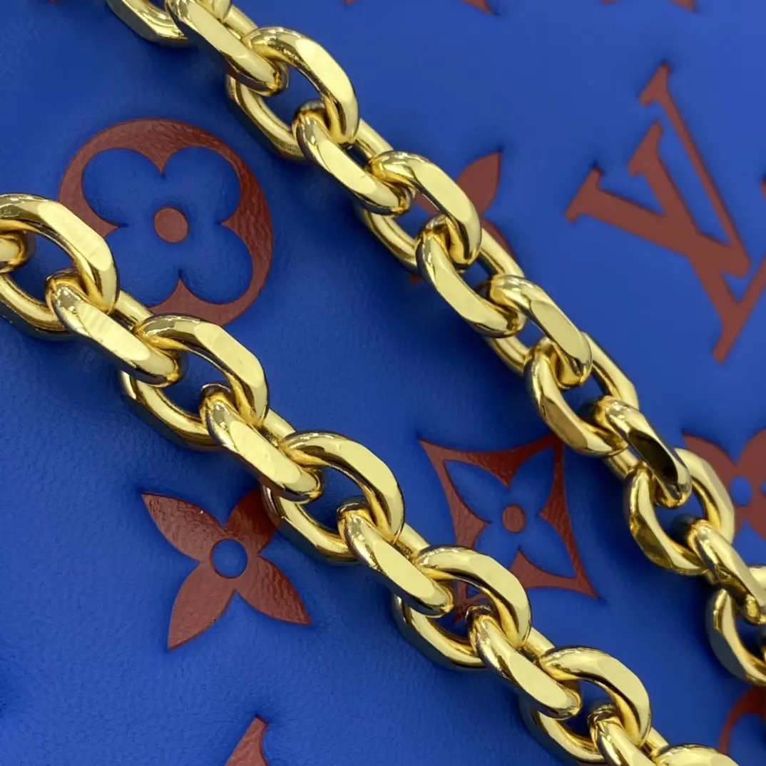 embossed lambskin pochette coussin blue red m80743 10
