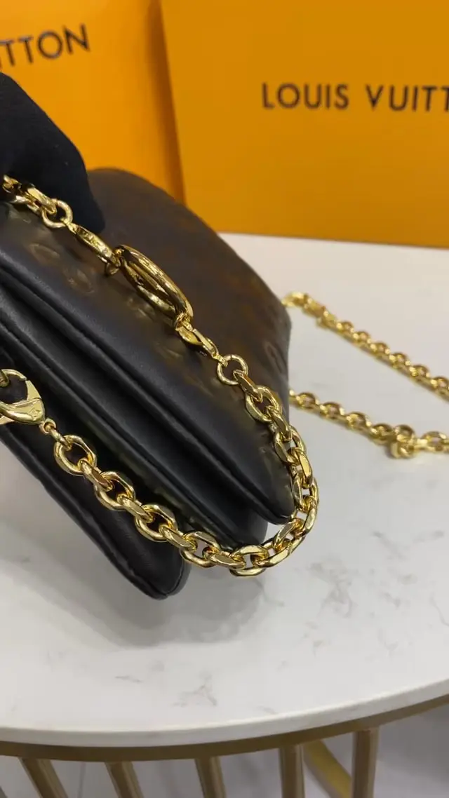 embossed lambskin pochette coussin m80742 4