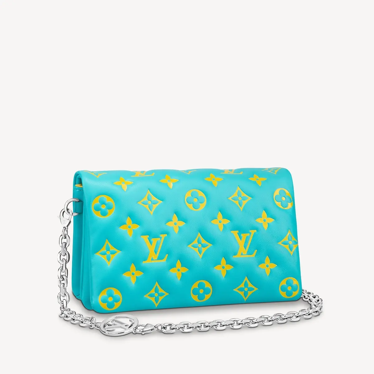 embossed lambskin pochette coussin mint green yellow m80744 1 embossed lambskin pochette coussin mint green yellow m80744 1