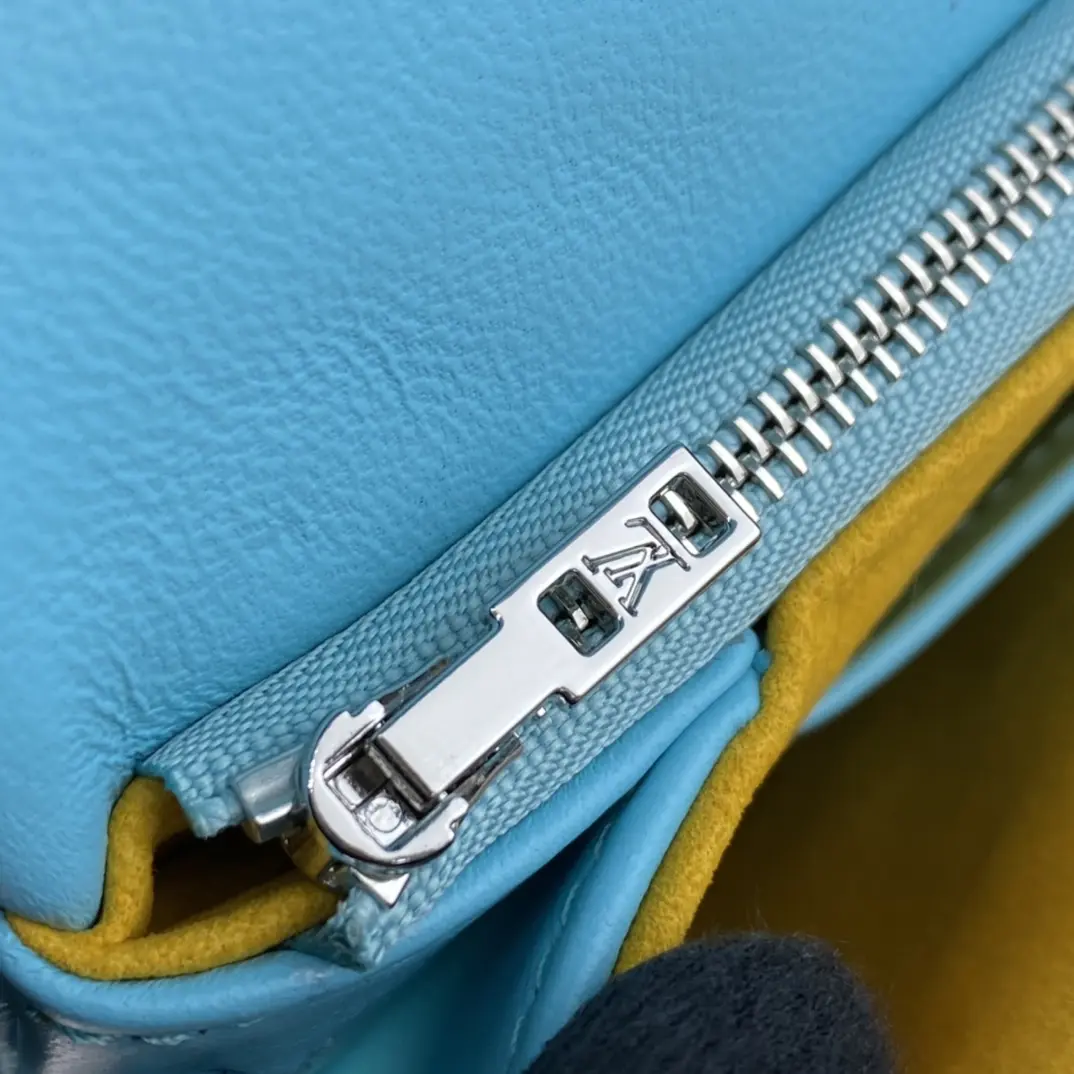 embossed lambskin pochette coussin mint green yellow m80744 6
