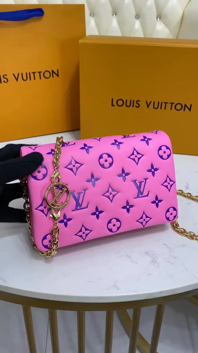 embossed lambskin pochette coussin pink purple m80745 2 embossed lambskin pochette coussin pink purple m80745 2