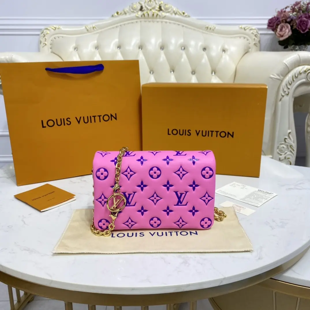 embossed lambskin pochette coussin pink purple m80745 4 embossed lambskin pochette coussin pink purple m80745 4