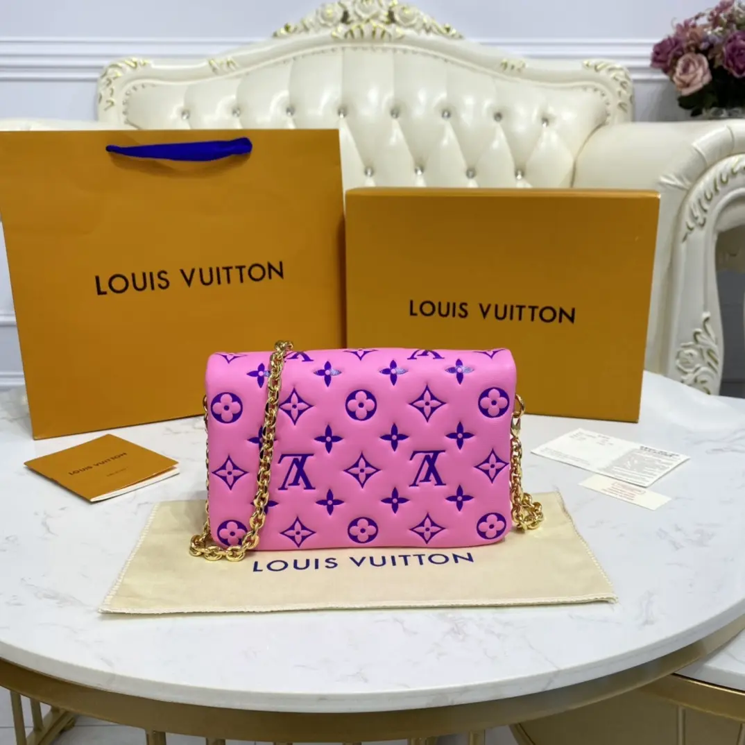 embossed lambskin pochette coussin pink purple m80745 6 embossed lambskin pochette coussin pink purple m80745 6