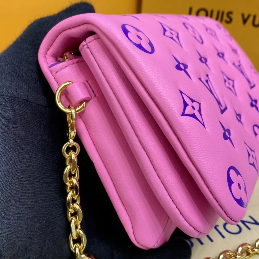 embossed lambskin pochette coussin pink purple m80745 7 embossed lambskin pochette coussin pink purple m80745 7