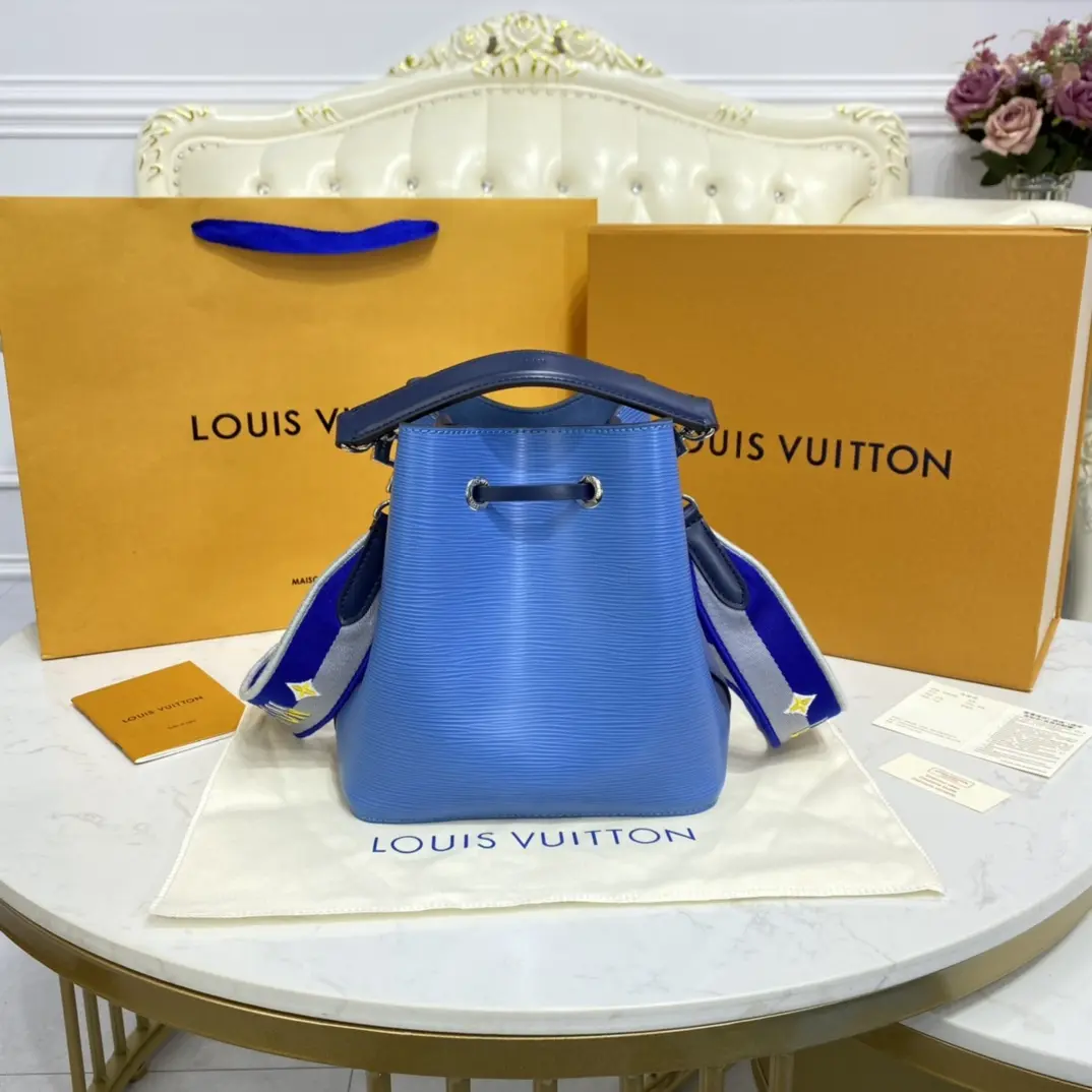 epi grained neonoe bb bucket bag bleuet blue m57691 6 epi grained neonoe bb bucket bag bleuet blue m57691 6