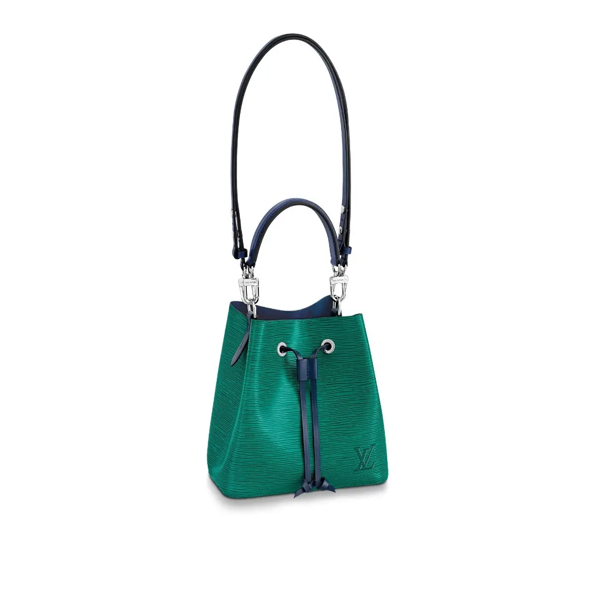 epi leather neonoe bb exclusive prelaunch emerald green indigo m53612 1 epi leather neonoe bb exclusive prelaunch emerald green indigo m53612 1