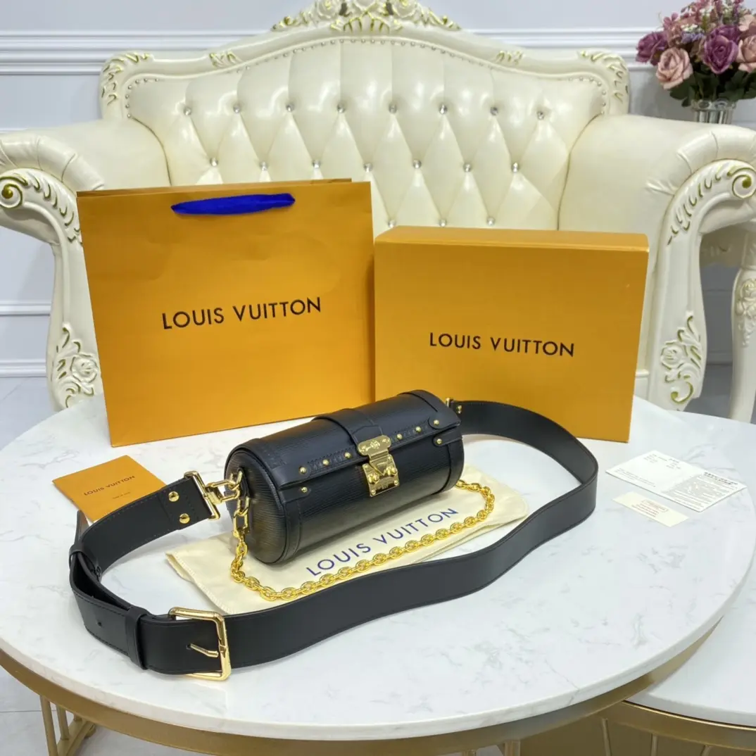 epi papillon trunk handbag black m58655 5