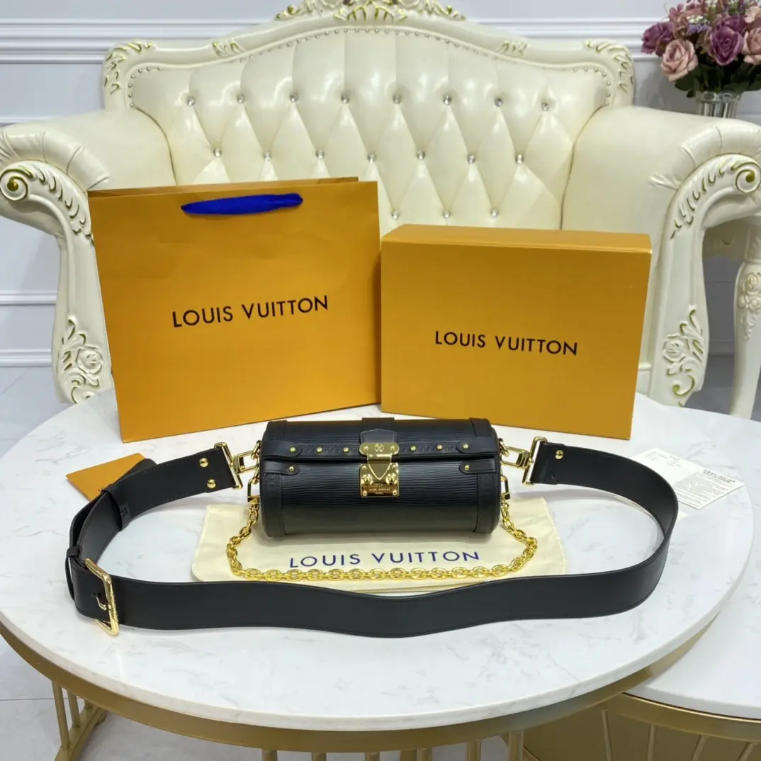epi papillon trunk handbag black m58655 6
