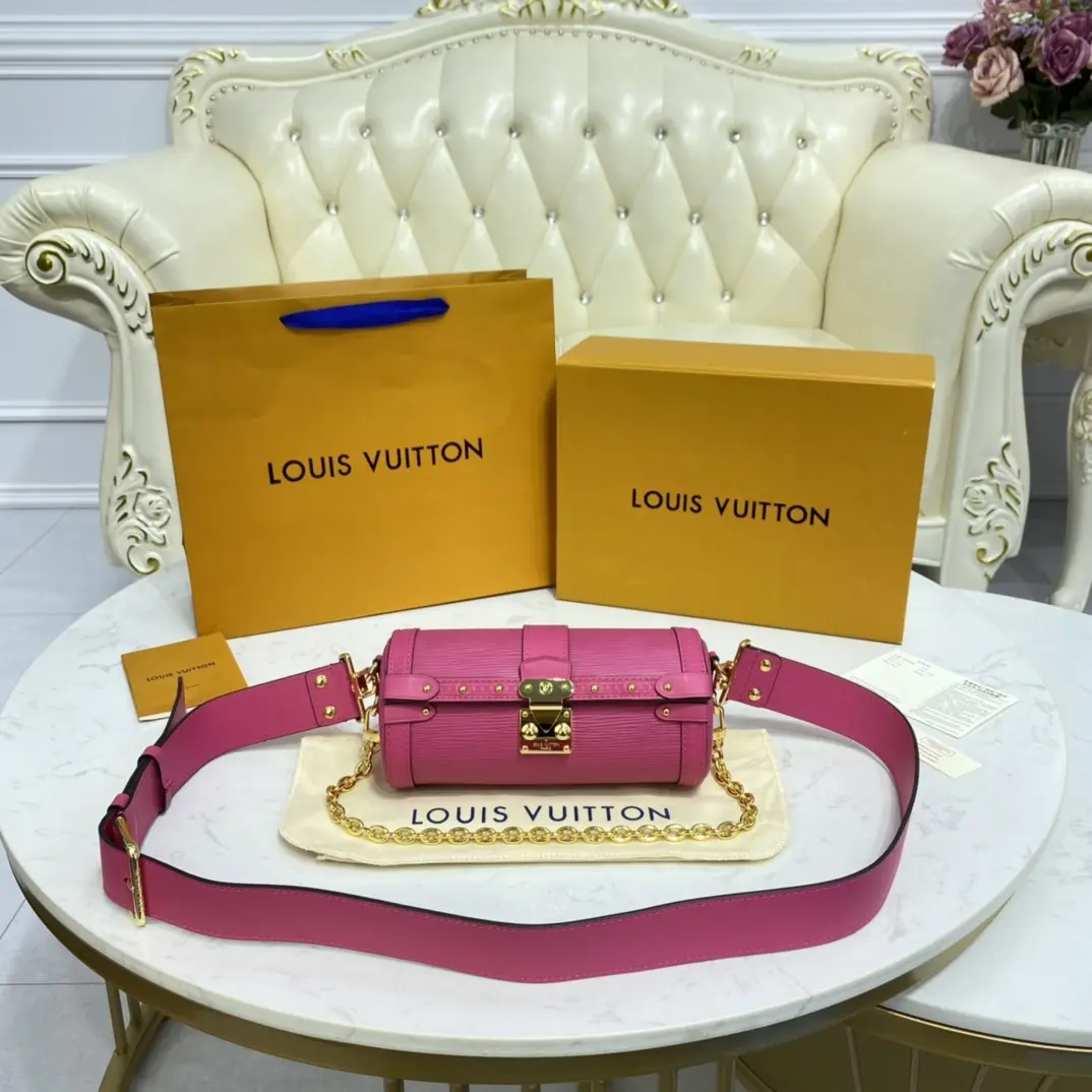 epi papillon trunk handbag rose m58649 4