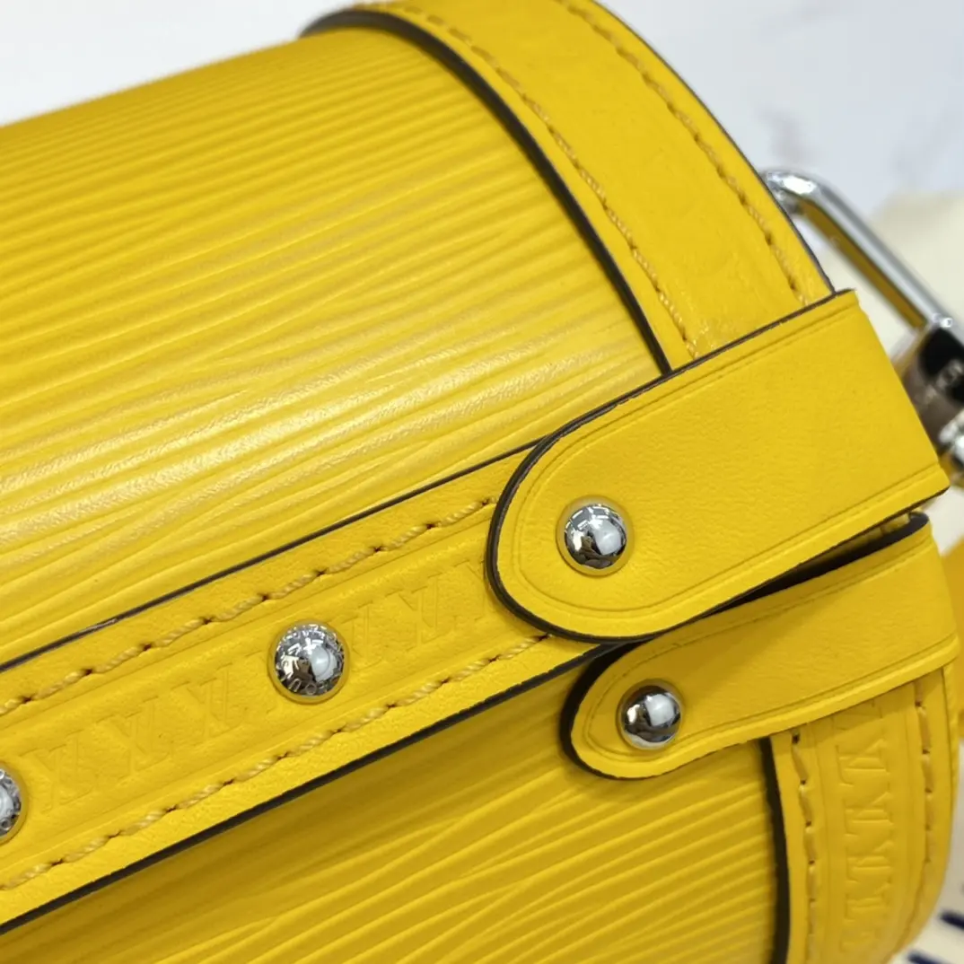 epi papillon trunk handbag yellow m58647 2