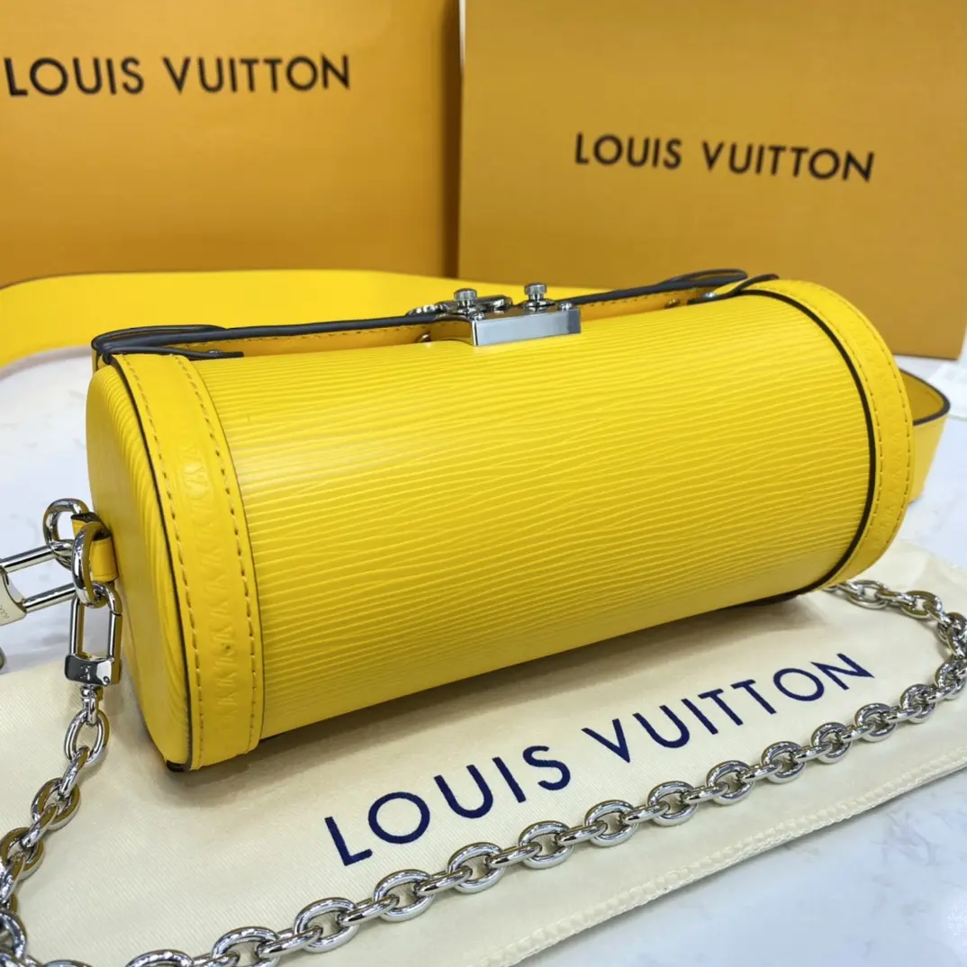 epi papillon trunk handbag yellow m58647 9