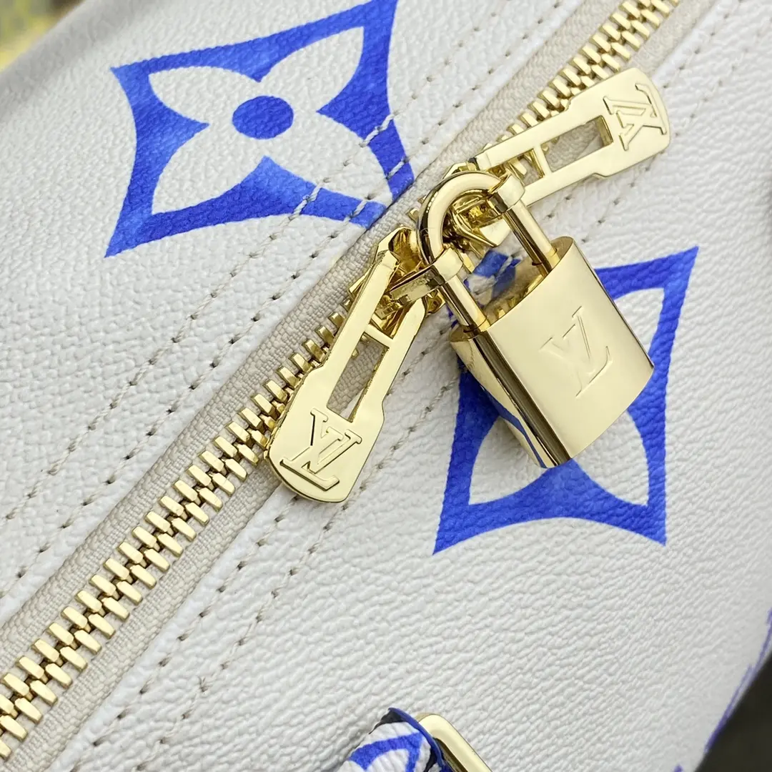 giant monogram speedy bandouliere 25 blue m22987 blue 8
