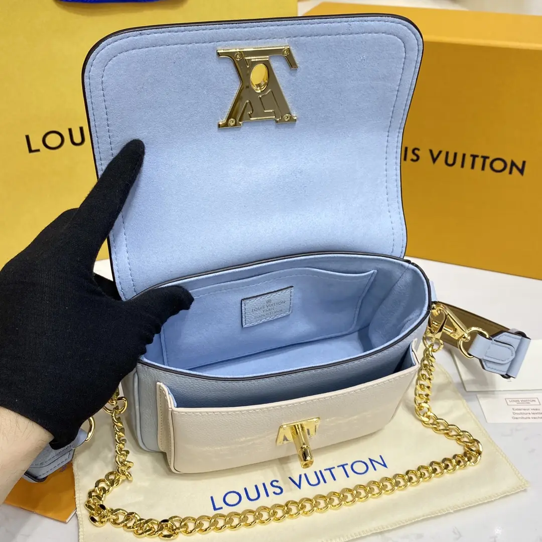 grained calf leather lockme tender m59984 5