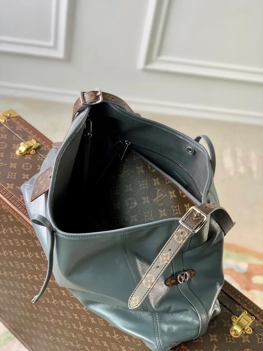 leather carryall dark mm bag grey m12583 grey 2