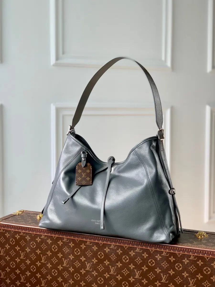 leather carryall dark mm bag grey m12583 grey 4