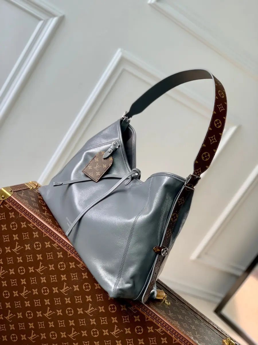 leather carryall dark mm bag grey m12583 grey 5