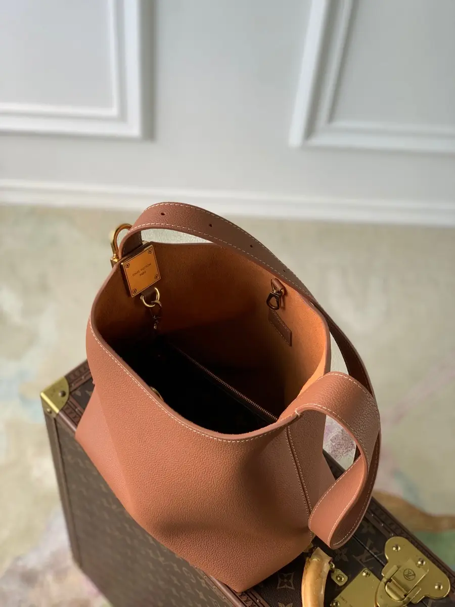 leather low key hobo pm bag brown m25354 10 leather low key hobo pm bag brown m25354 10