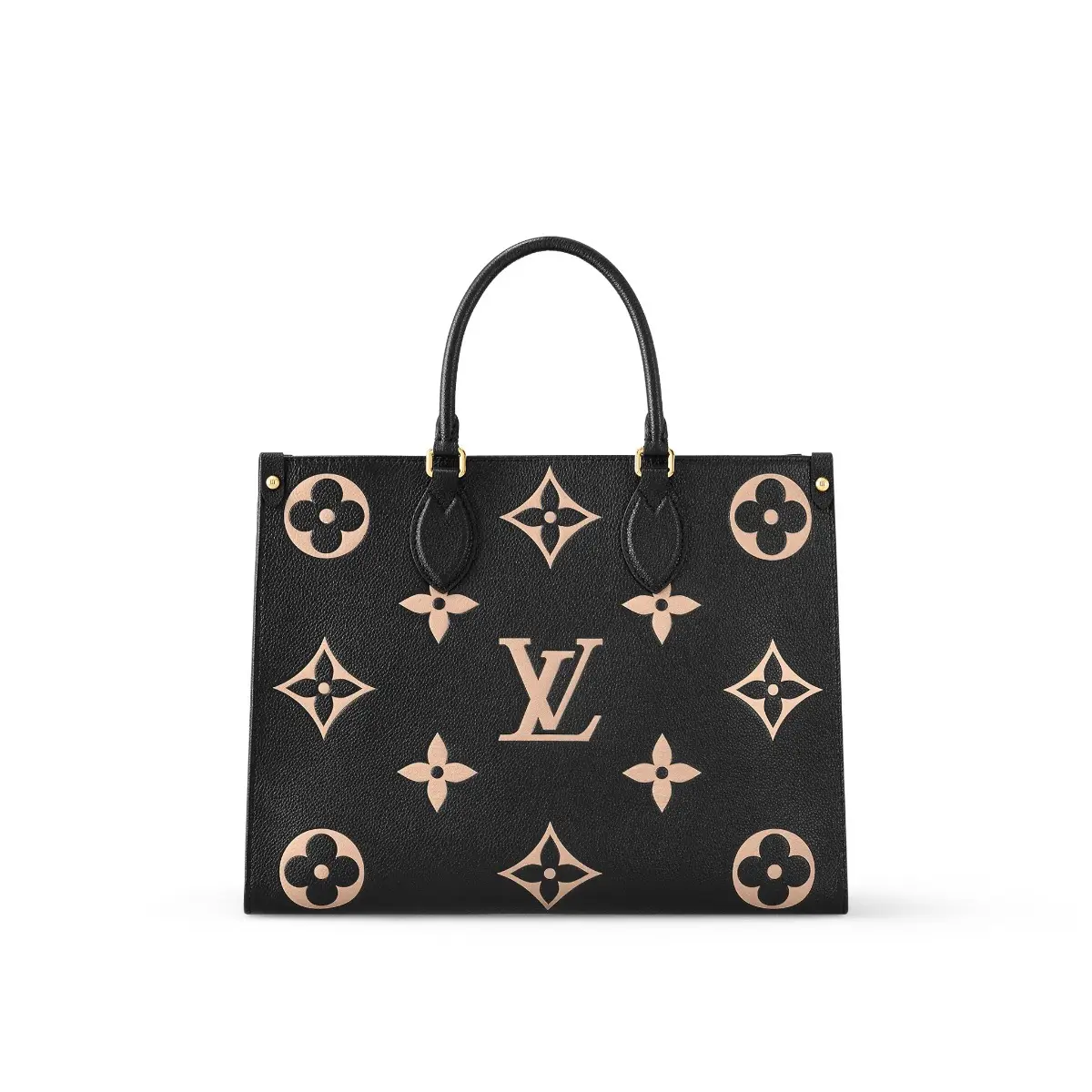 medium bicolor monogram onthego mm black beige m45495 1