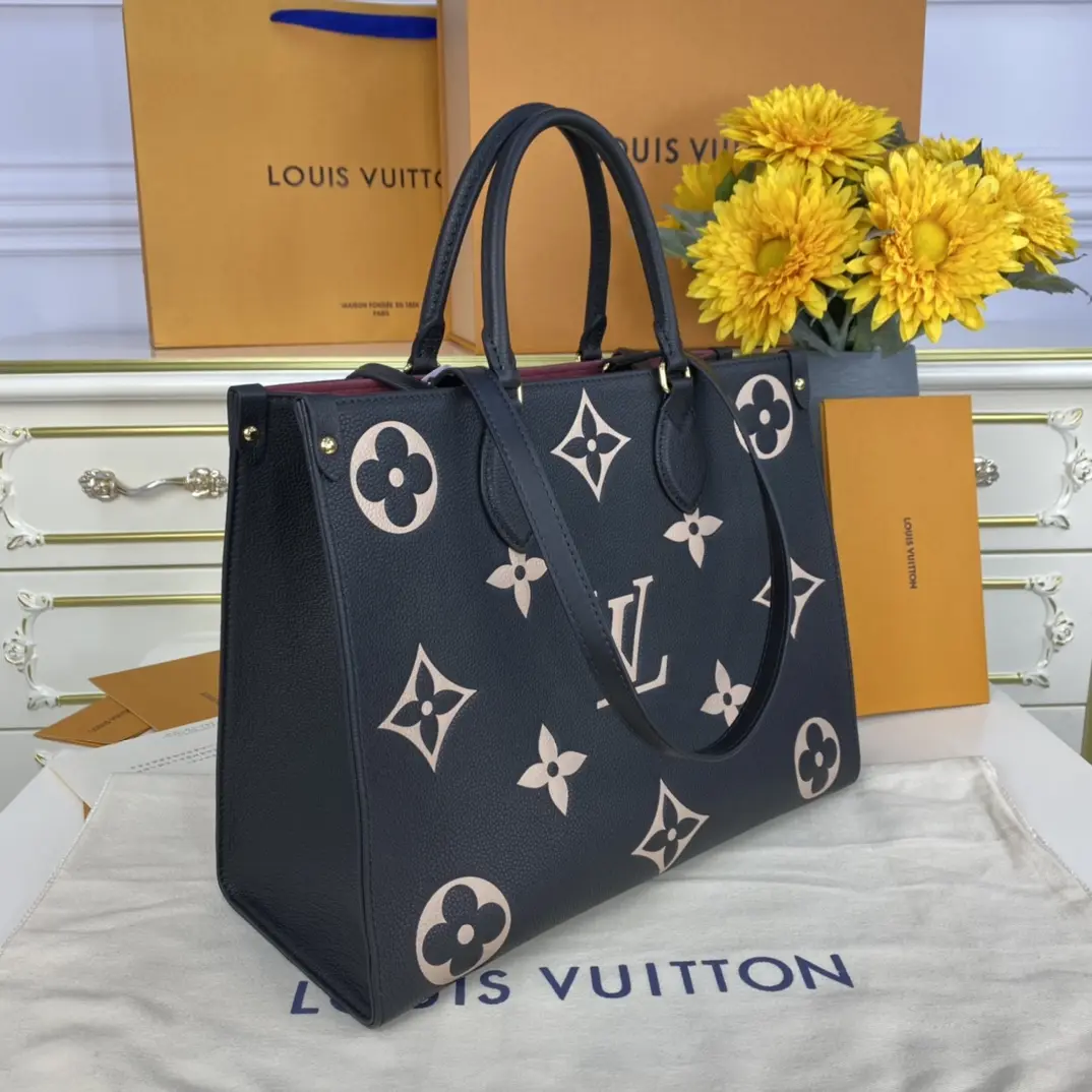 medium bicolor monogram onthego mm black beige m45495 3