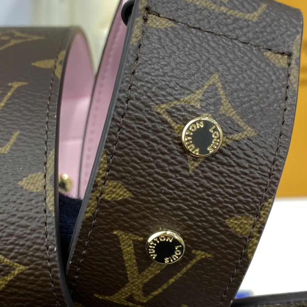 monogram adjustable strap bandouliere pink j02465 pink 2