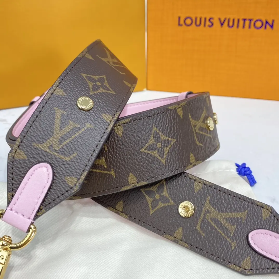 monogram adjustable strap bandouliere pink j02465 pink 3