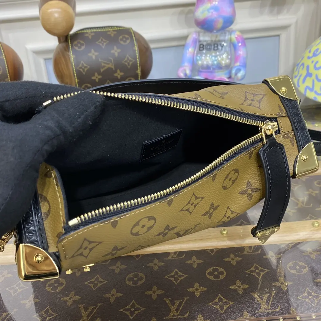 monogram canvas side trunk pm handbag m46358 2 2