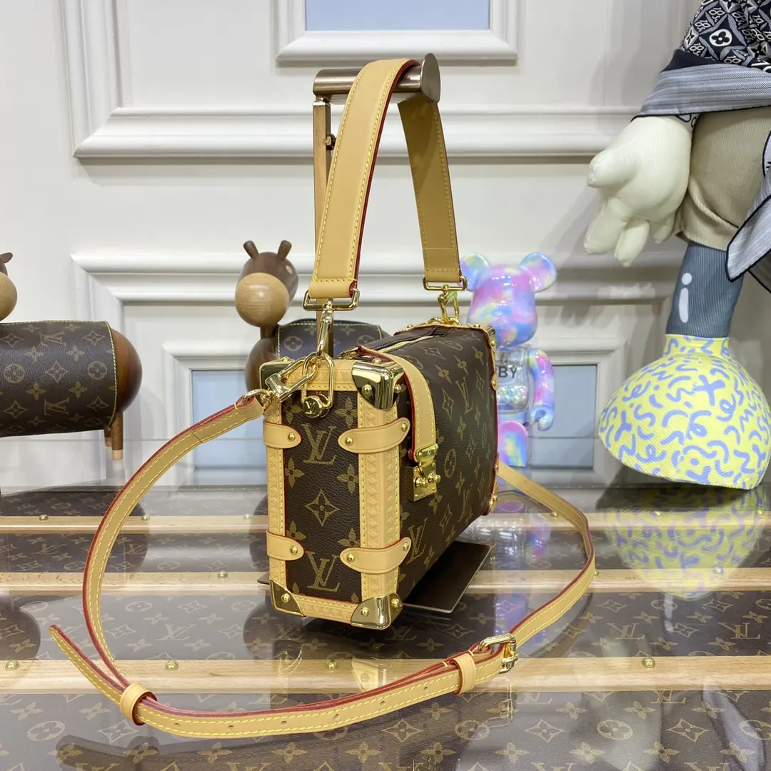 monogram canvas side trunk pm handbag m46358 6