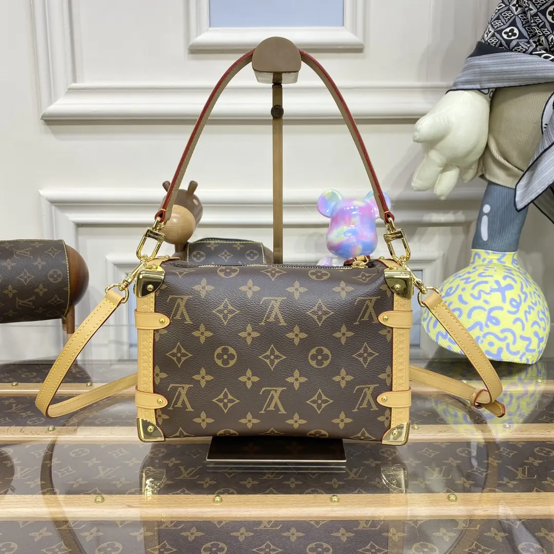 monogram canvas side trunk pm handbag m46358 7