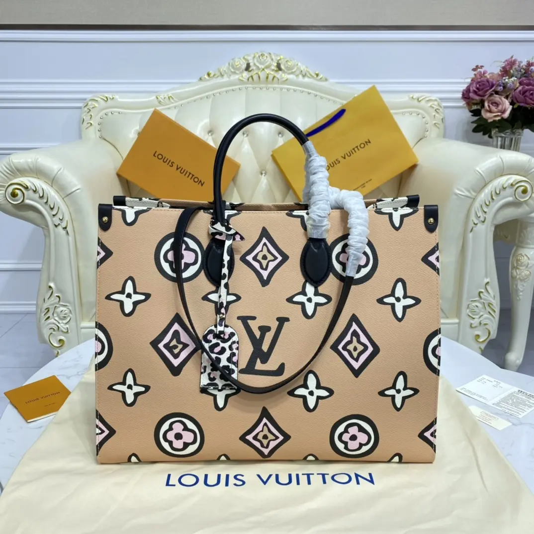 monogram coated onthego gm tote bag m45814 5 monogram coated onthego gm tote bag m45814 5
