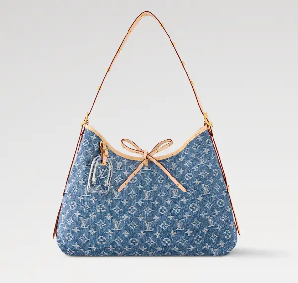 monogram denim carryall mm handbag m46855 1