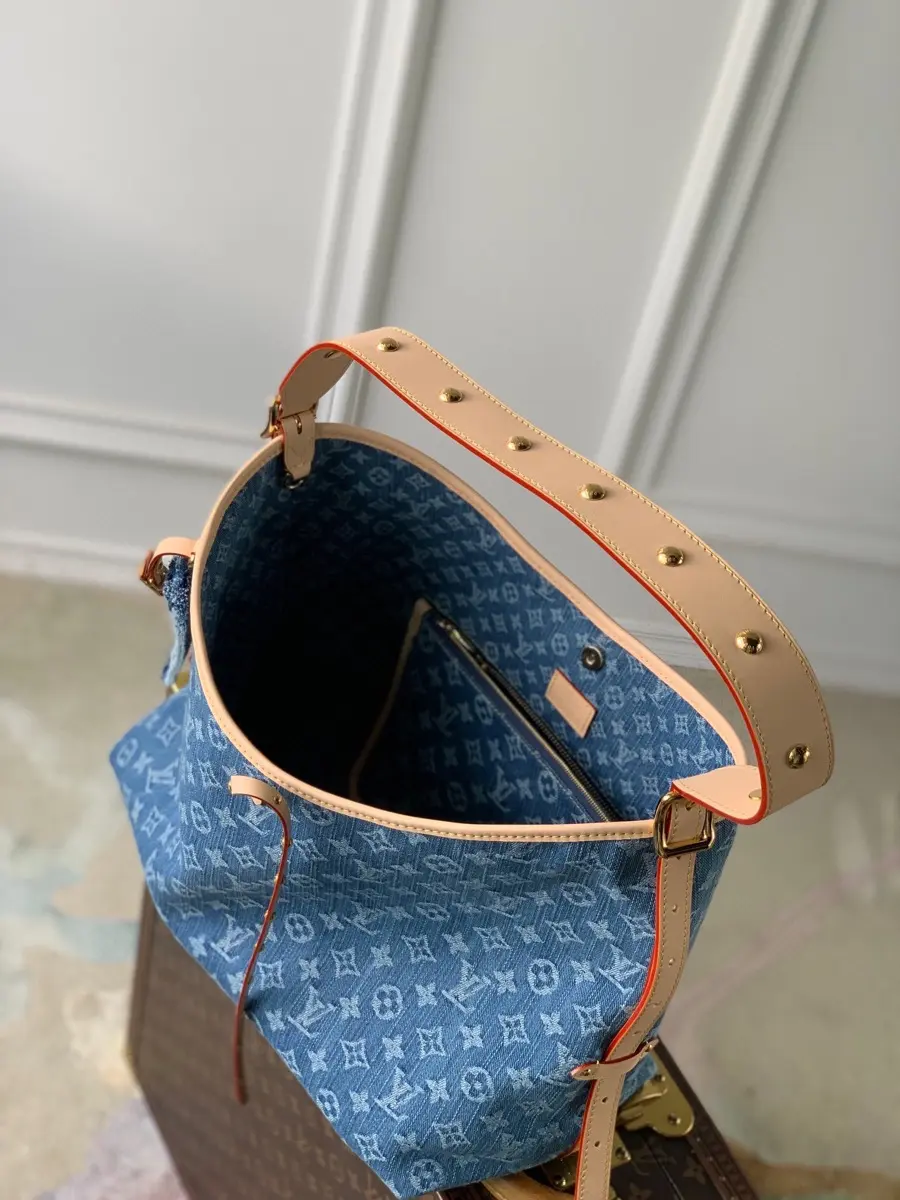 monogram denim carryall mm handbag m46855 10 monogram denim carryall mm handbag m46855 10