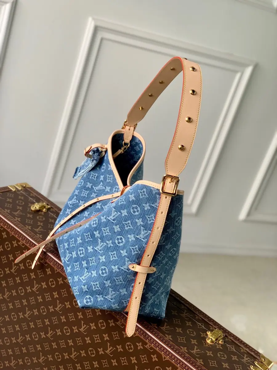 monogram denim carryall mm handbag m46855 7 monogram denim carryall mm handbag m46855 7