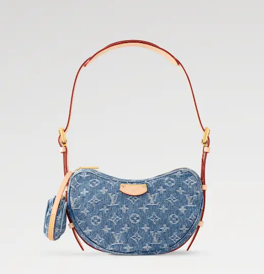 monogram denim croissant mm handbag m46856 1