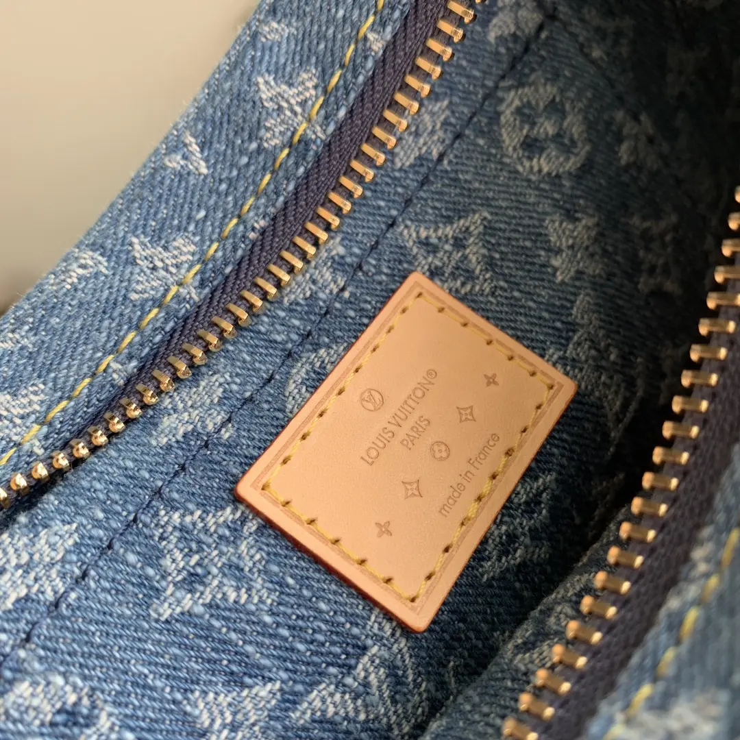 monogram denim croissant mm handbag m46856 3 monogram denim croissant mm handbag m46856 3