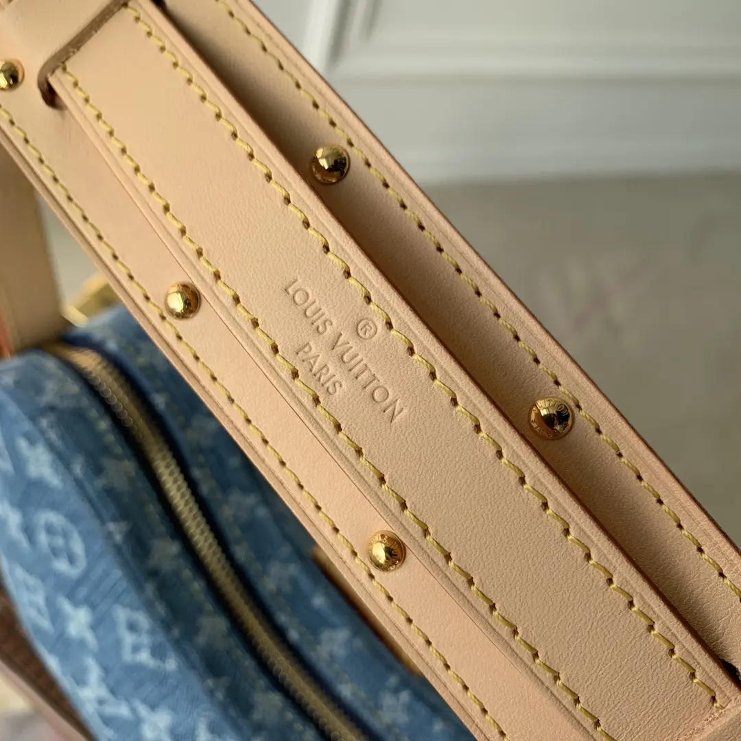 monogram denim croissant mm handbag m46856 6 monogram denim croissant mm handbag m46856 6