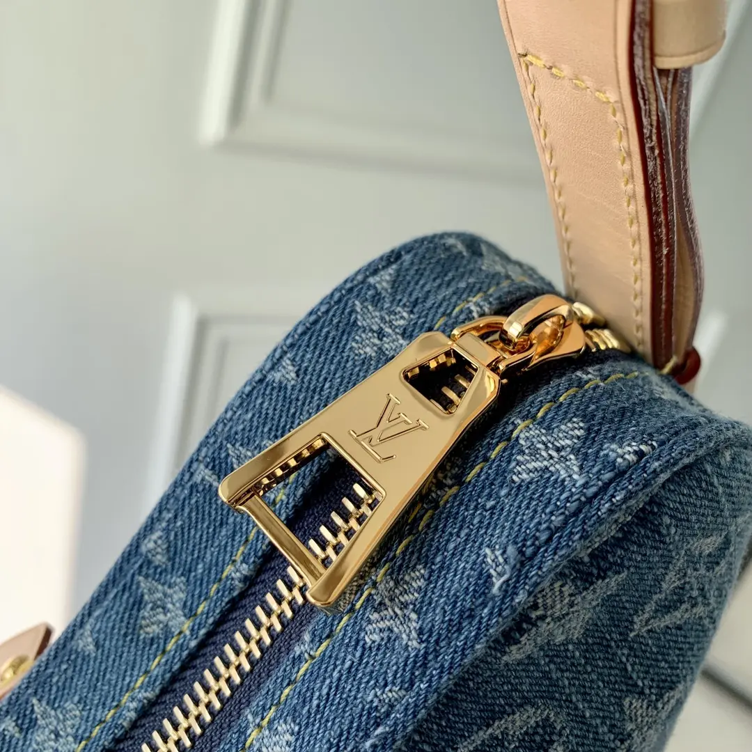 monogram denim croissant mm handbag m46856 7 monogram denim croissant mm handbag m46856 7